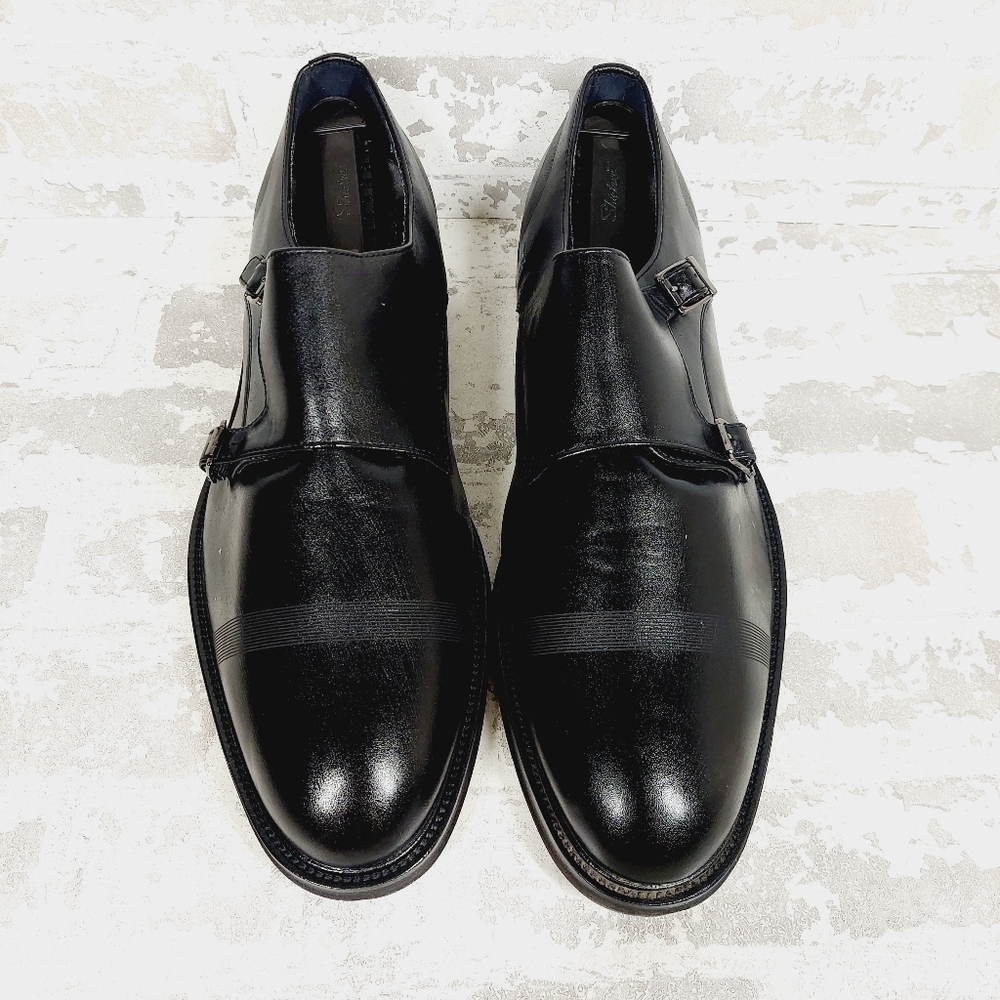 NEW Kenneth Cole Reaction Men's Black Monk-Strap Loafer Dress Shoes i253 - Picture 4 of 12